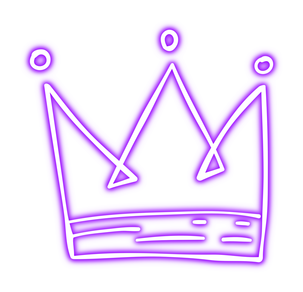 Glowing Neon Crown png