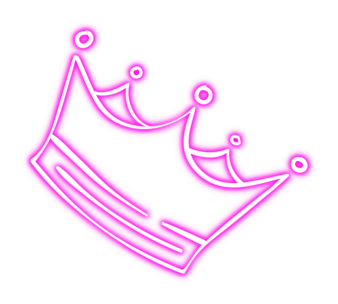 raggiante neon corona png