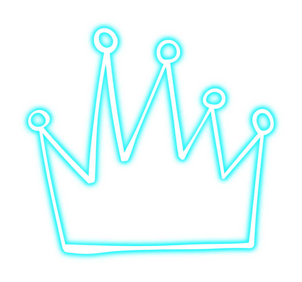 lysande neon krona png