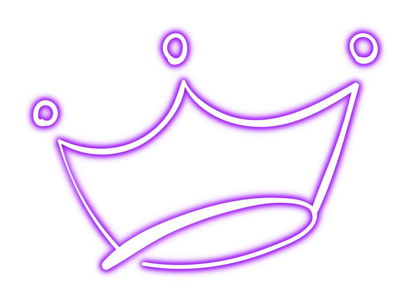 couronne de néon rougeoyante png