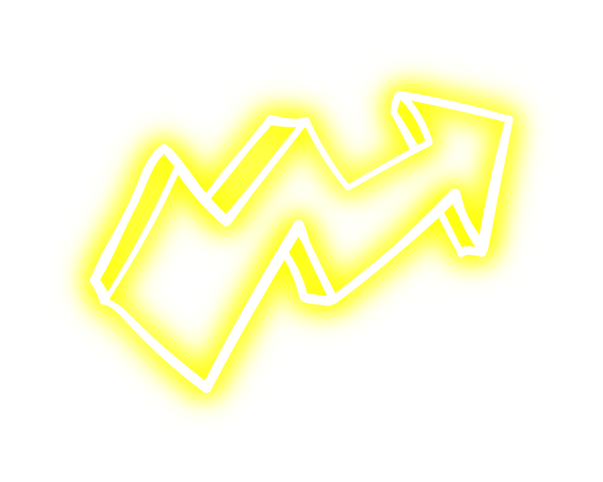 Glowing Neon Arrow Doodle Transparent PNG