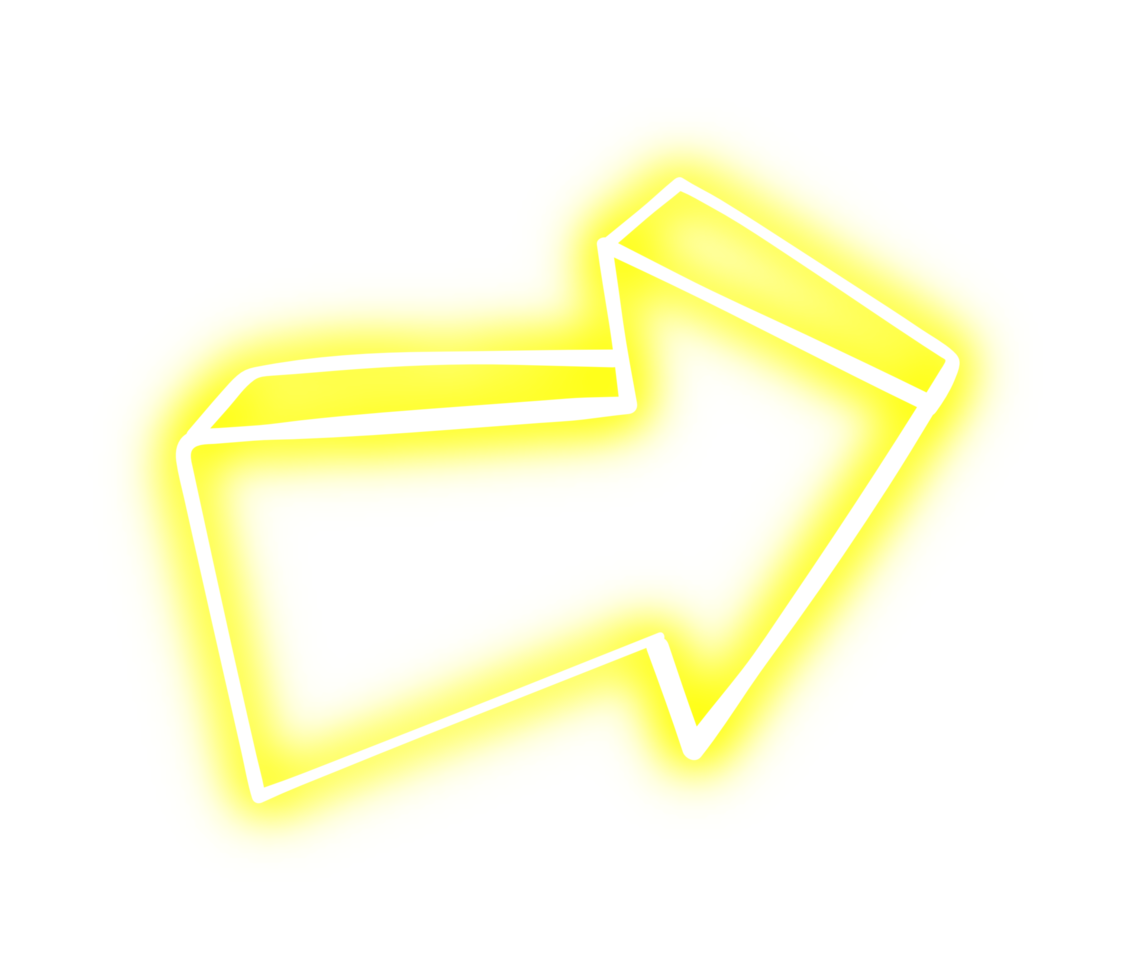 Glowing Neon Arrow Doodle Transparent PNG