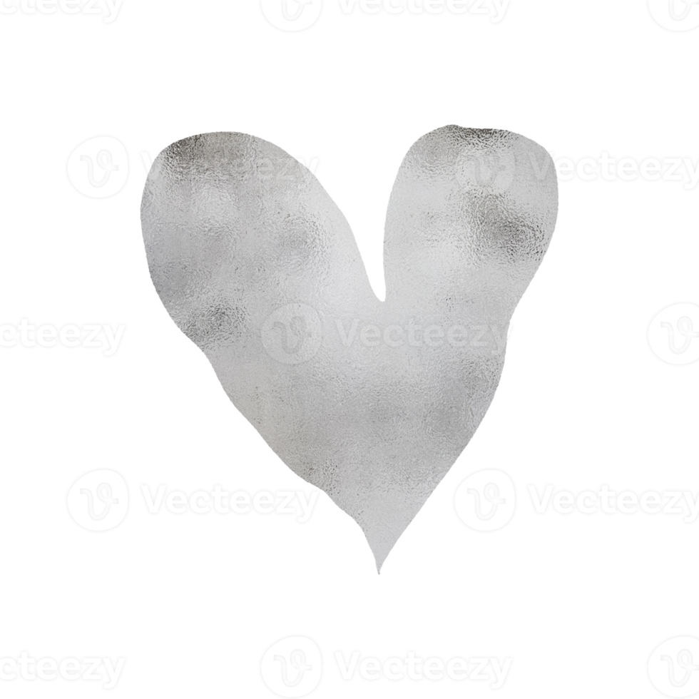 Silver Elegant Heart png