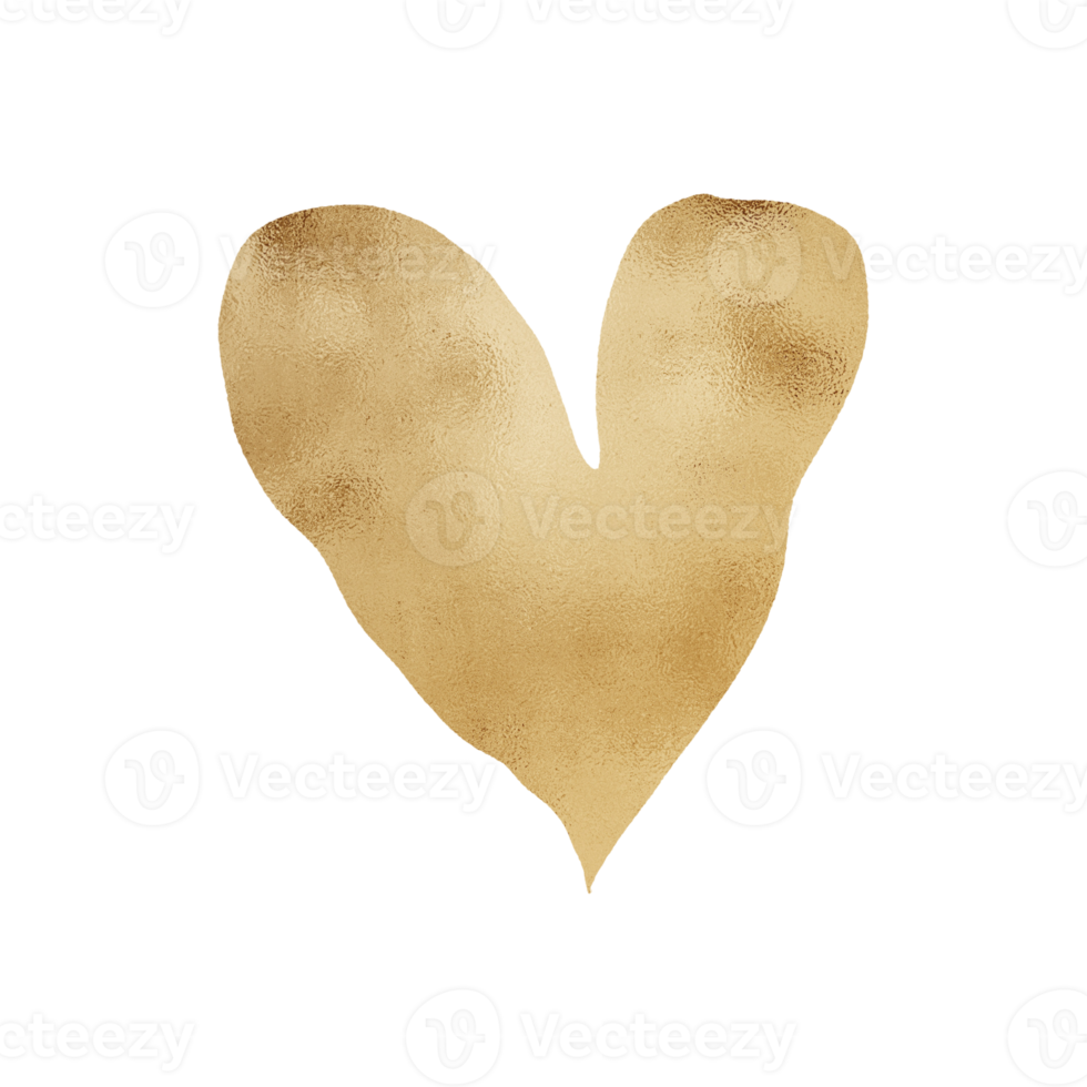 Gold Glowing Heart png