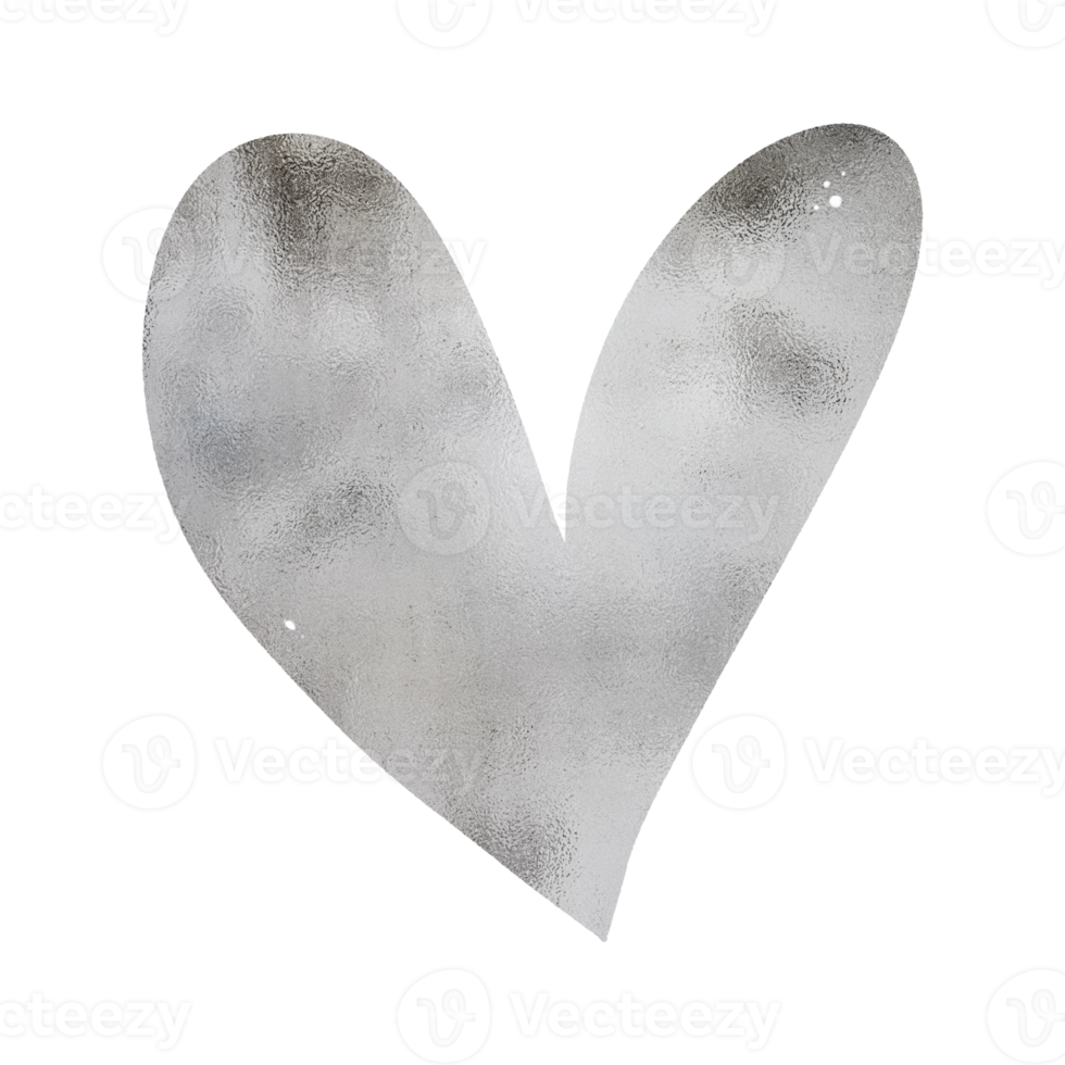 Silver Glowing Heart png