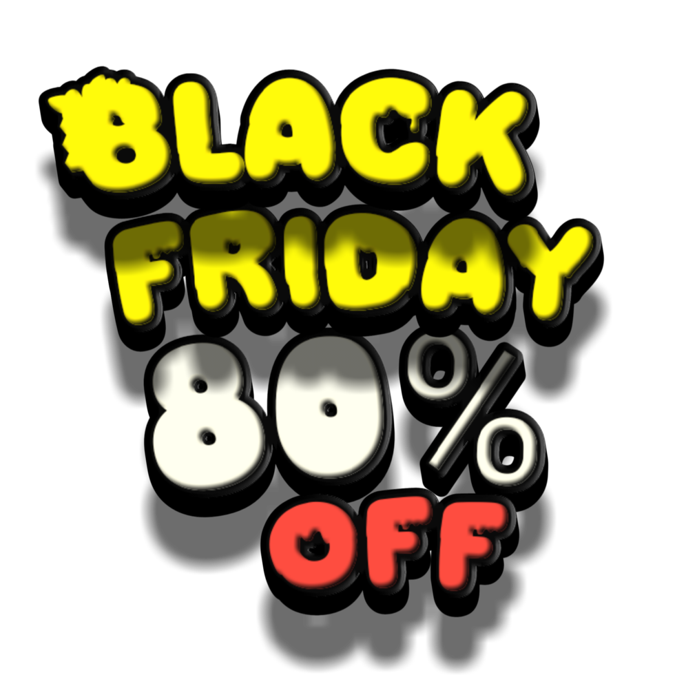 Black friday text png