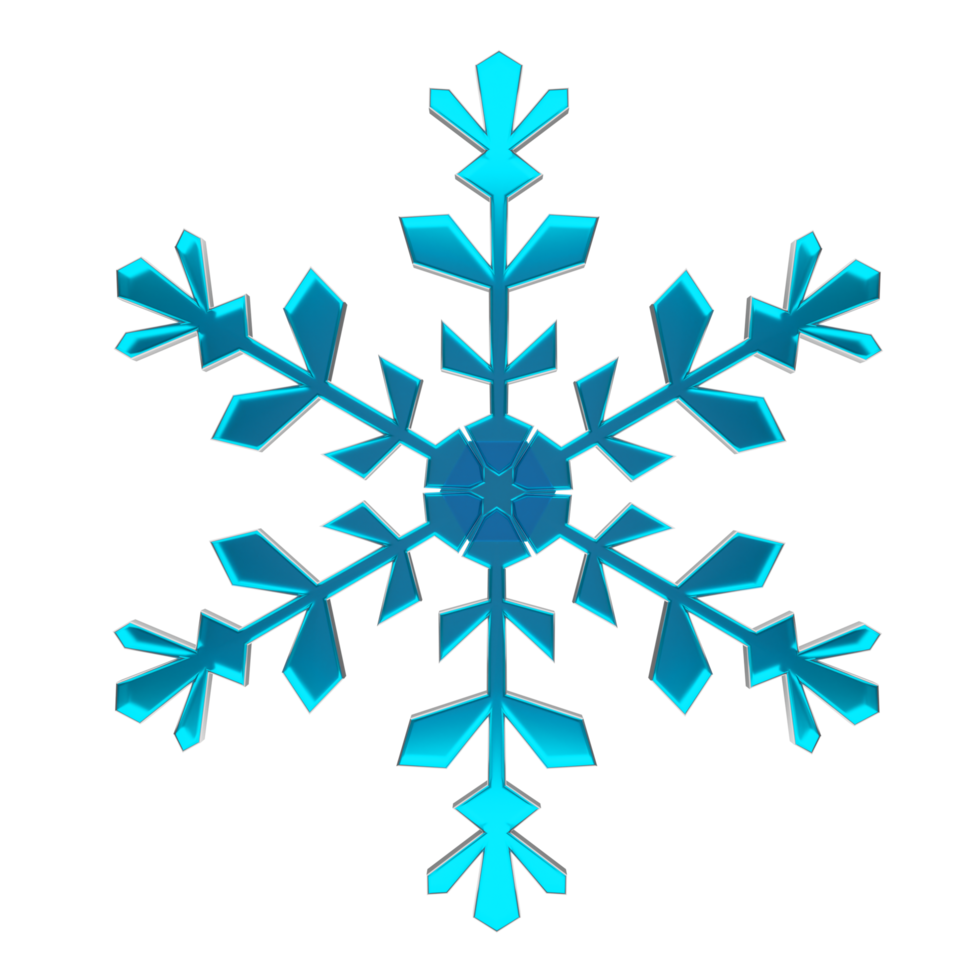 floco de neve 3d lite png