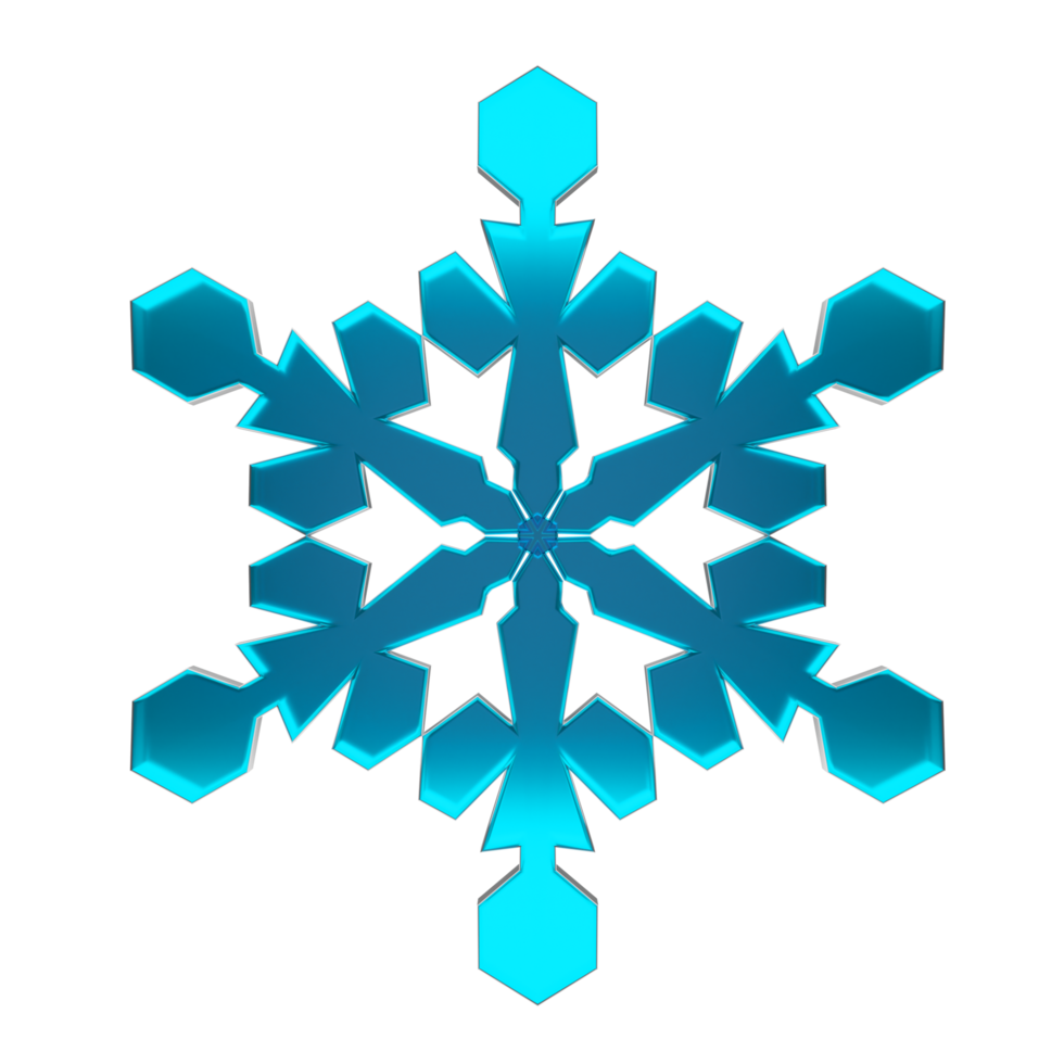 3D Thick Snowflake png