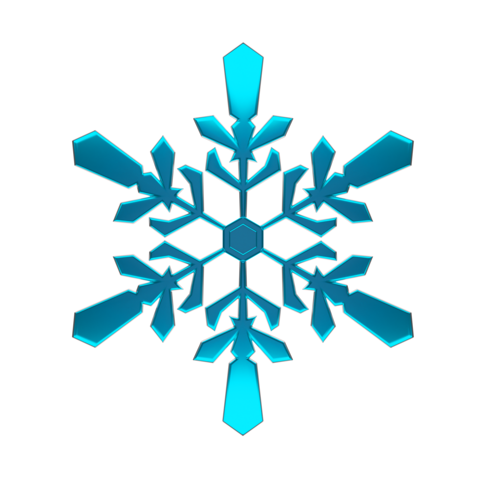 3D Crystal Snowflake png