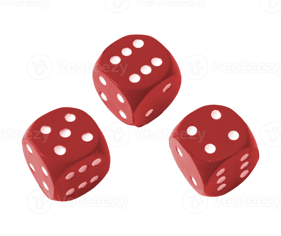 red dice isolated png