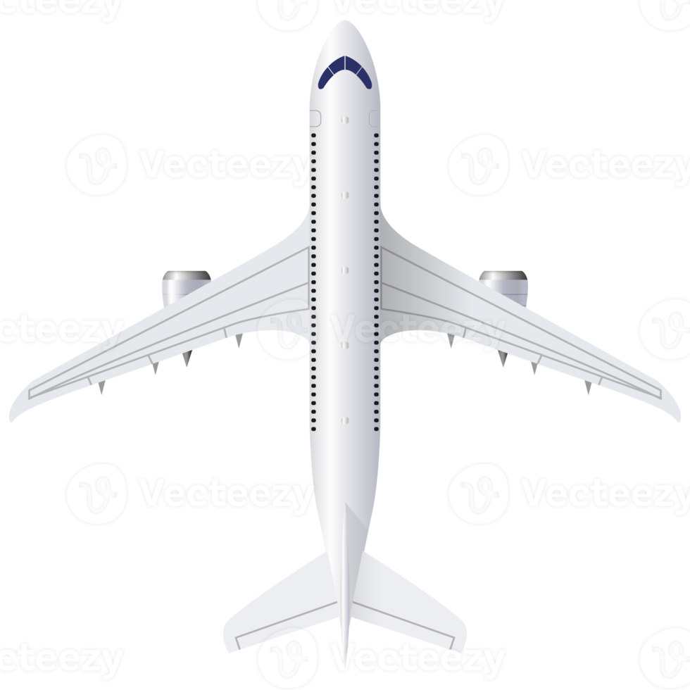 Aircraft or airplane on top view png