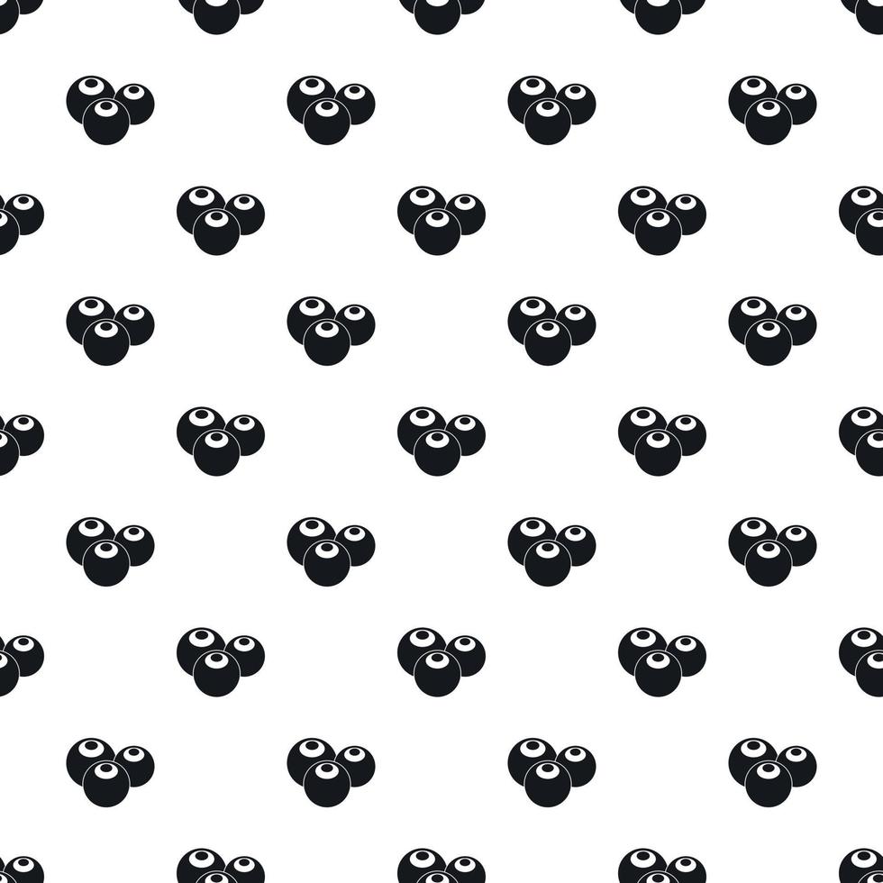 Blueberries pattern, simple style vector