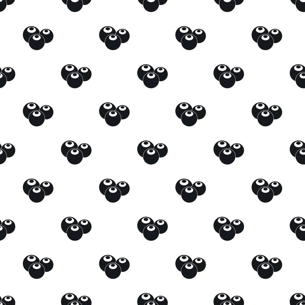 Blueberries pattern, simple style vector