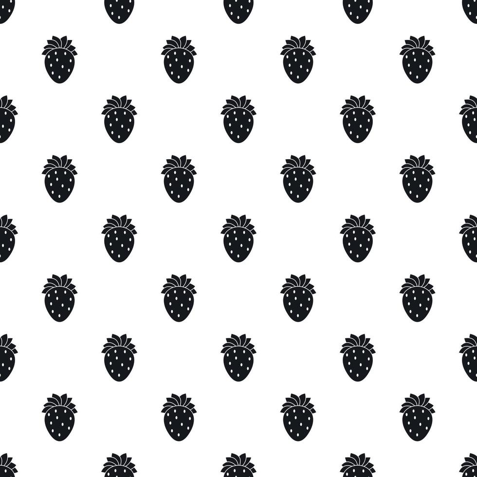 Strawberry pattern, simple style vector