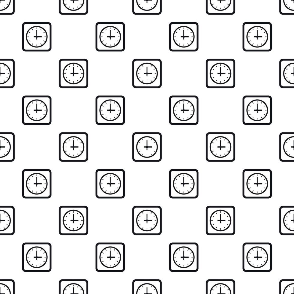 Square clock pattern, simple style vector