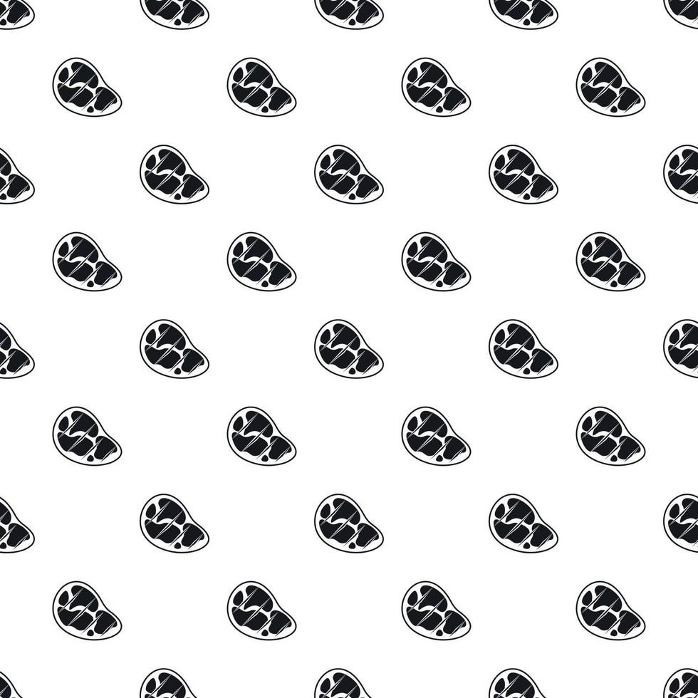 Fried steak pattern, simple style vector