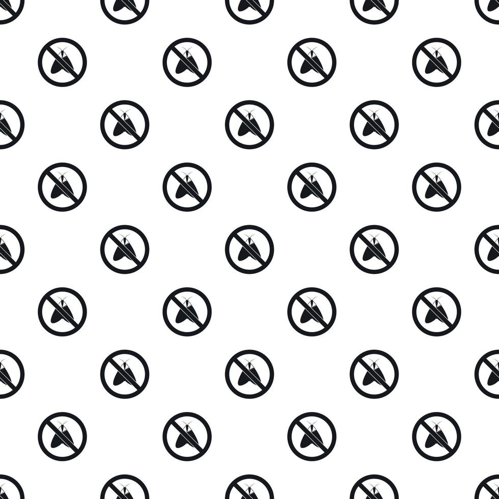 Prohibition sign moth pattern, simple style vector