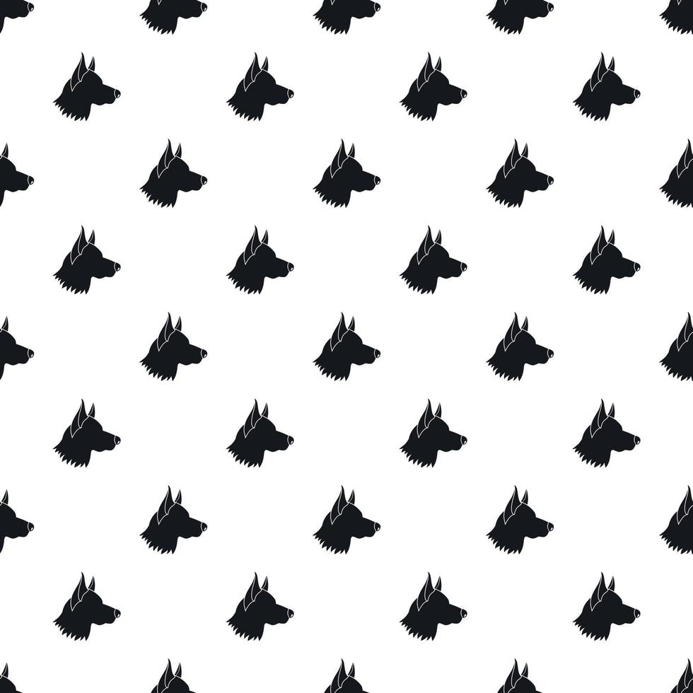 Shepherd dog pattern, simple style vector