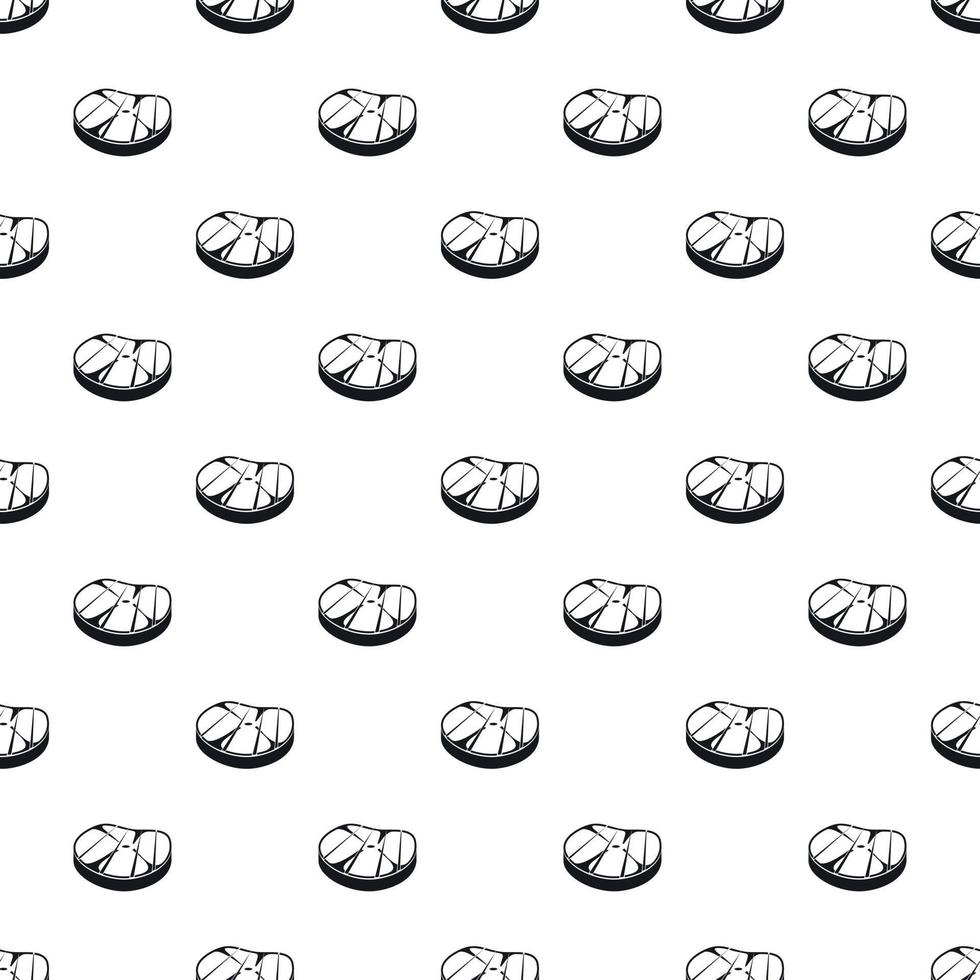 Steak on grill pattern, simple style vector