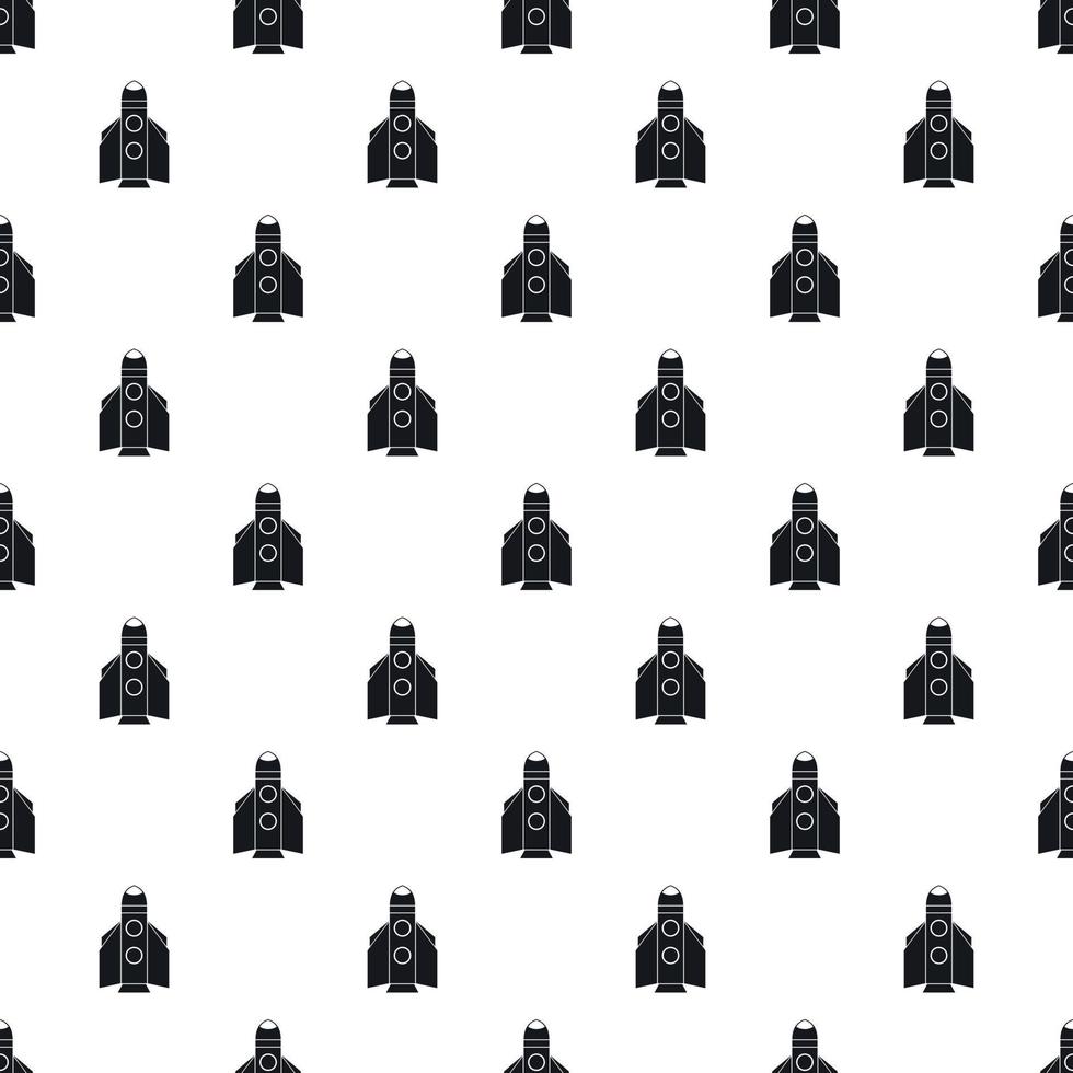 Winged rocket pattern, simple style vector