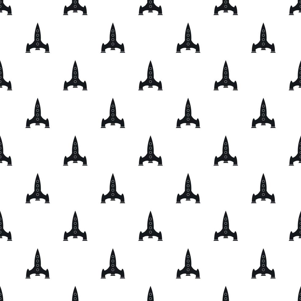 Rocket with four portholes pattern, simple style vector