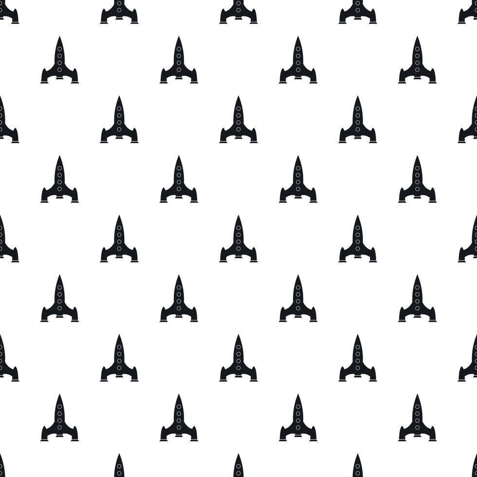 Rocket with four portholes pattern, simple style vector