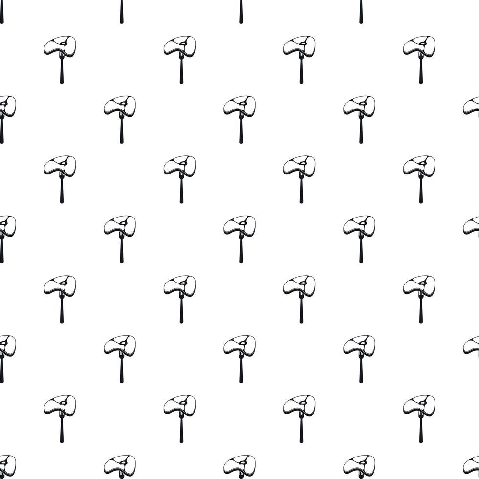 Steak on fork pattern, simple style vector