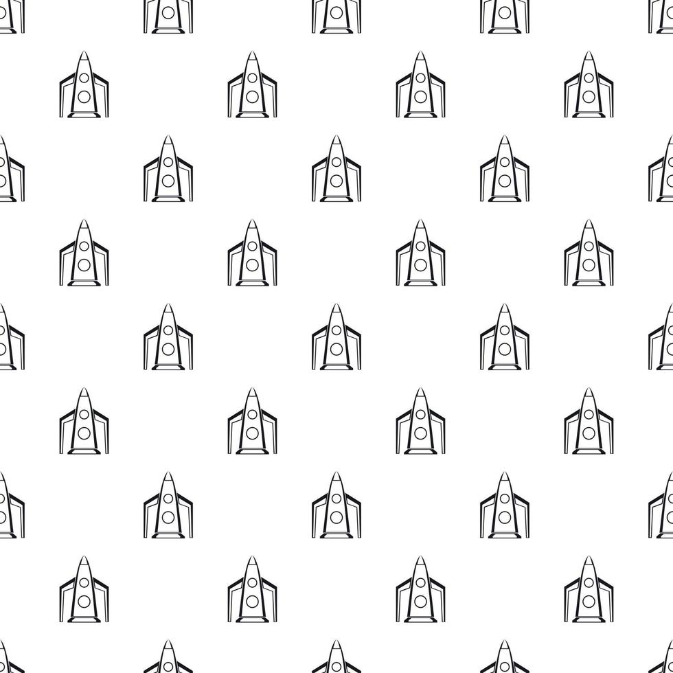 Rocket for space flight pattern, simple style vector