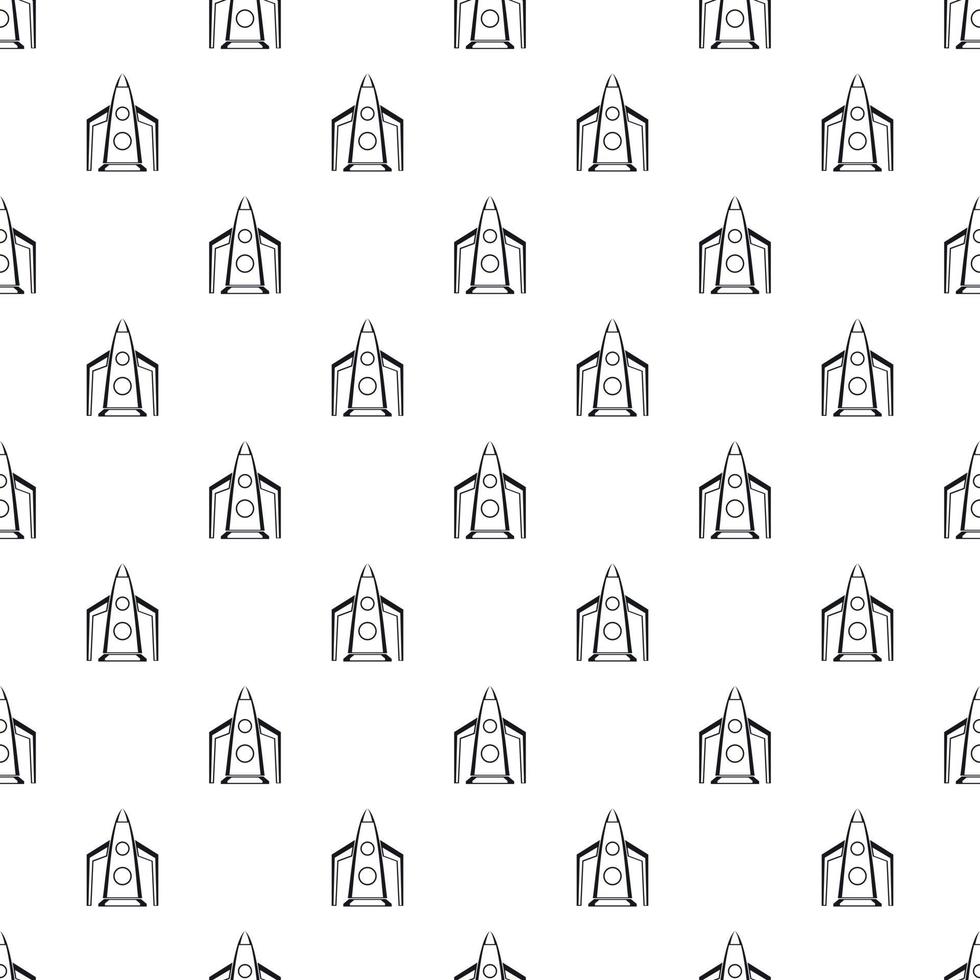 Rocket for space flight pattern, simple style vector