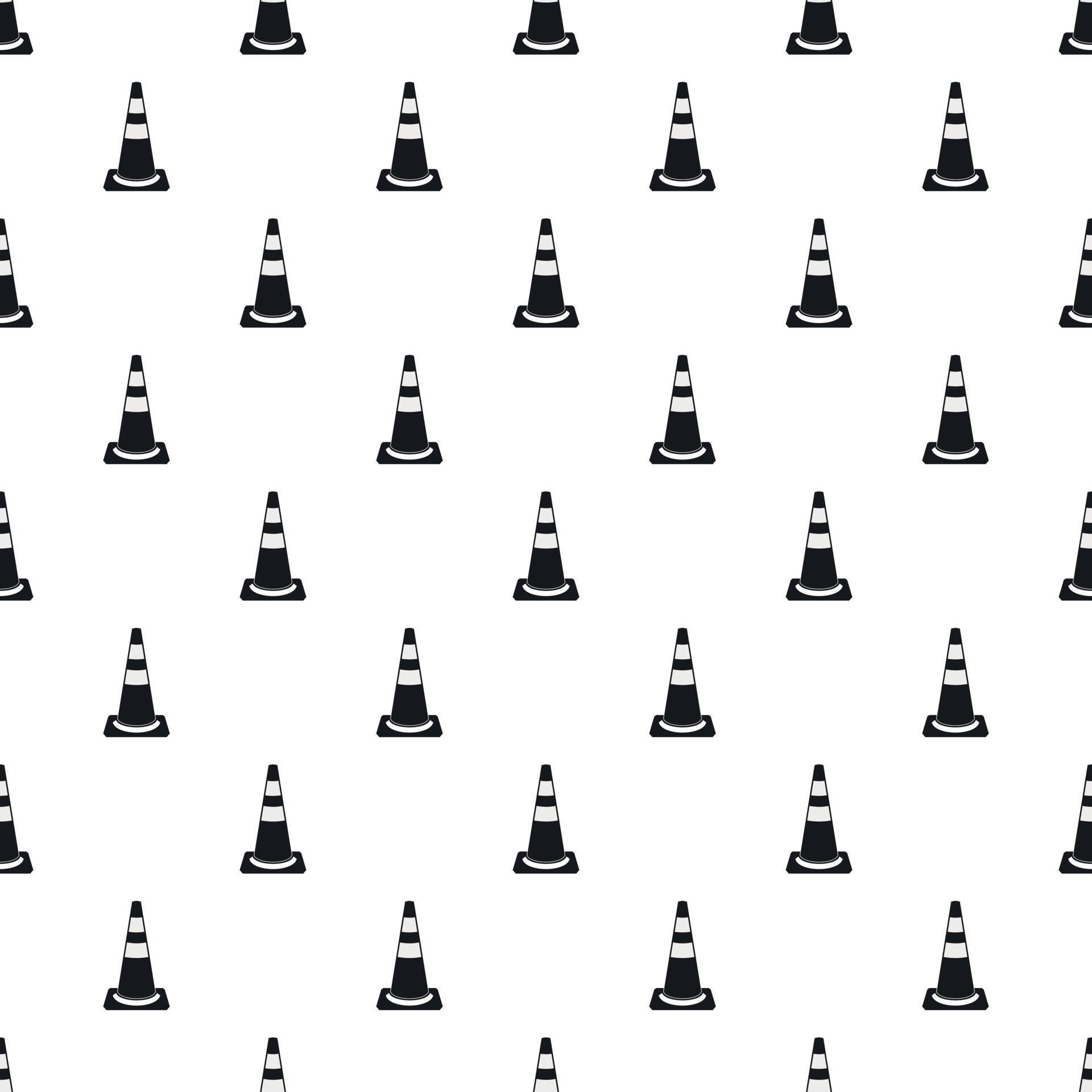 Construction cone pattern, simple style 15246504 Vector Art at Vecteezy