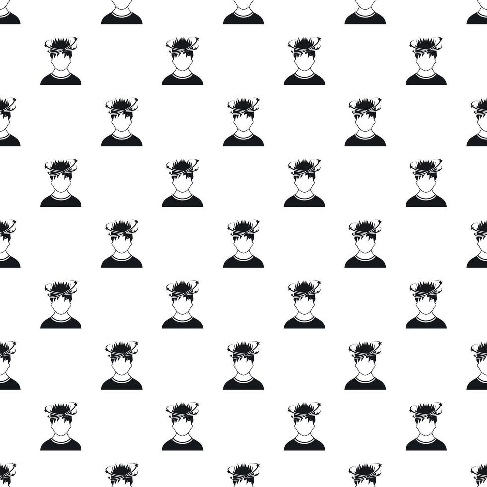 Male avatar and stars from blow pattern vector