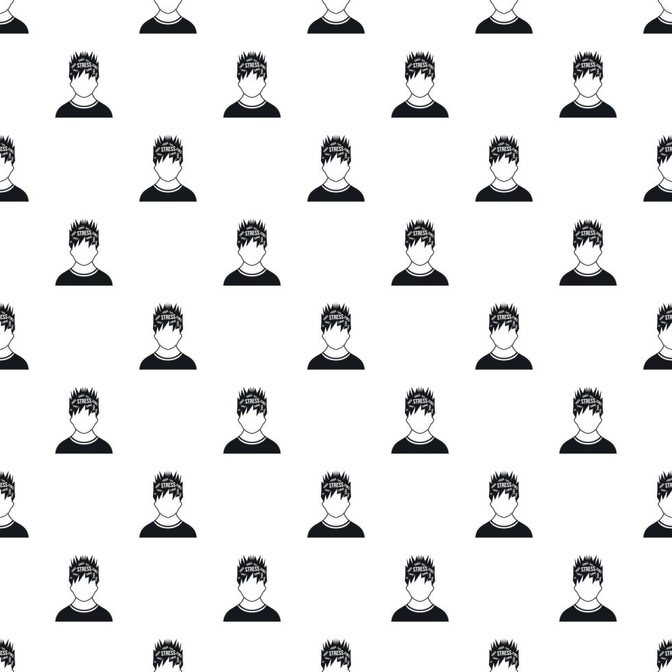 Male avatar and stress pattern, simple style vector
