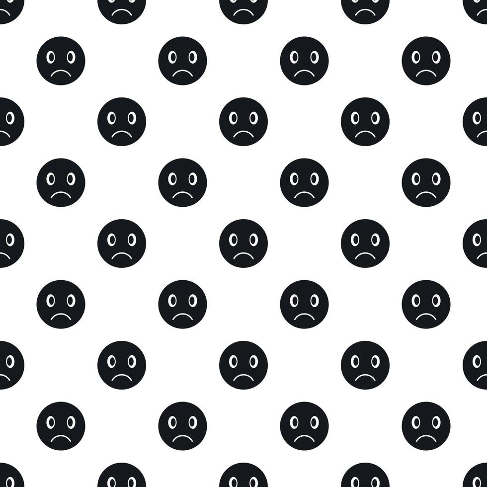 Sad face pattern, simple style vector