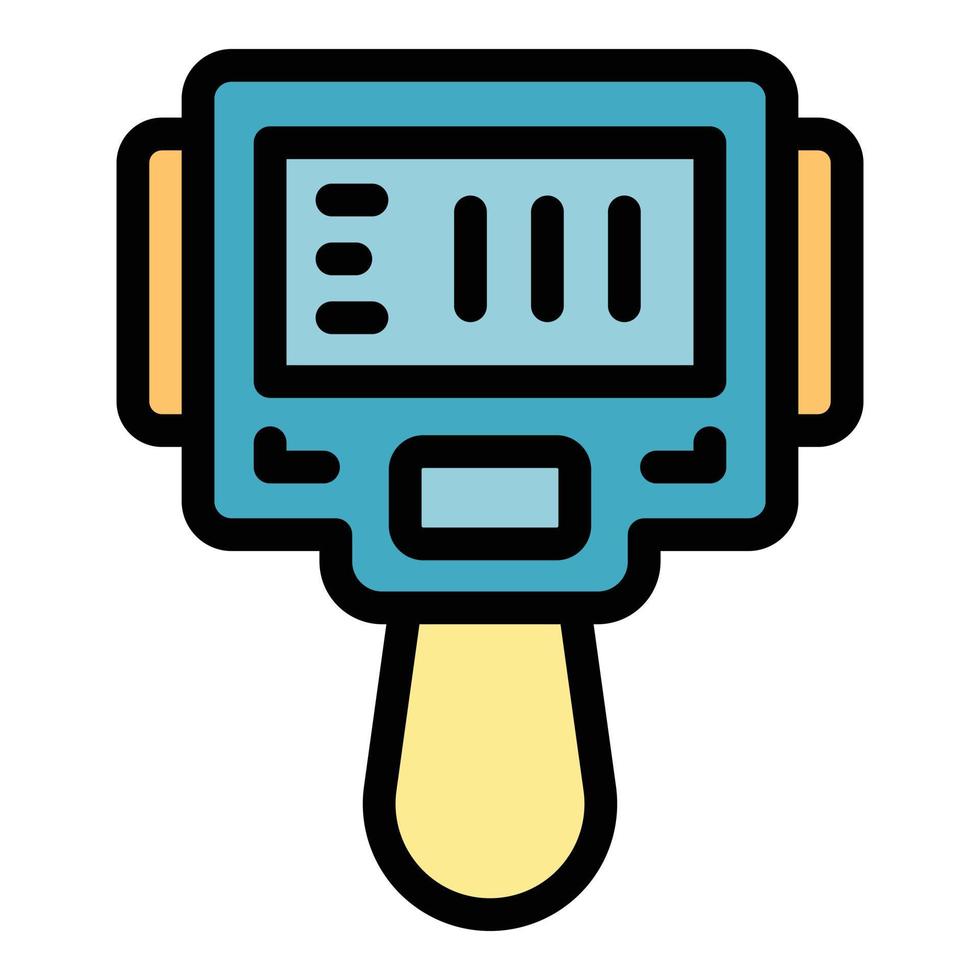 Camera thermal imager icon color outline vector