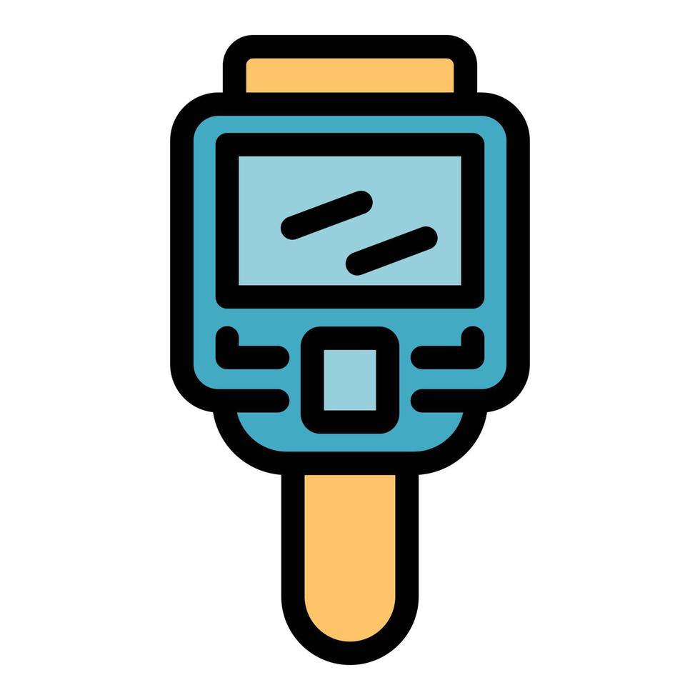 Analysis thermal imager icon color outline vector