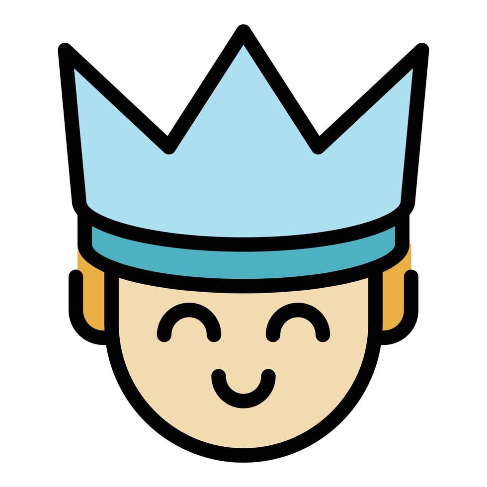 King icon color outline vector