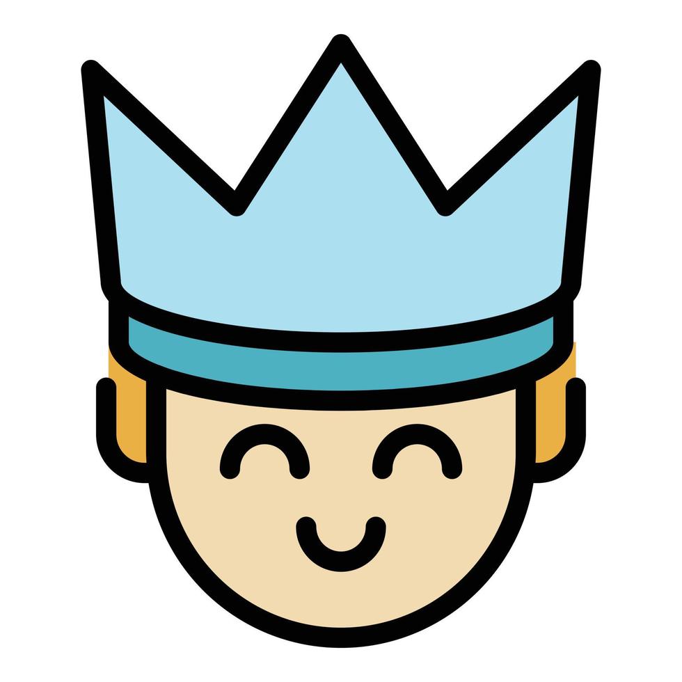 King icon color outline vector