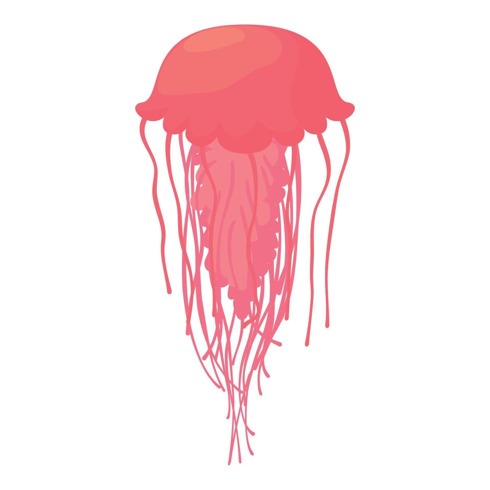 Jellyfish icon, cartoon style vector