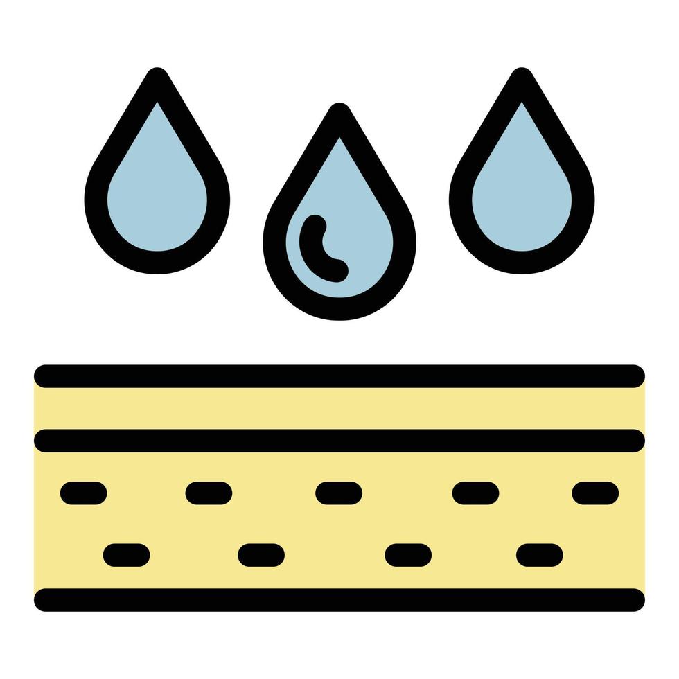 Water drops icon color outline vector