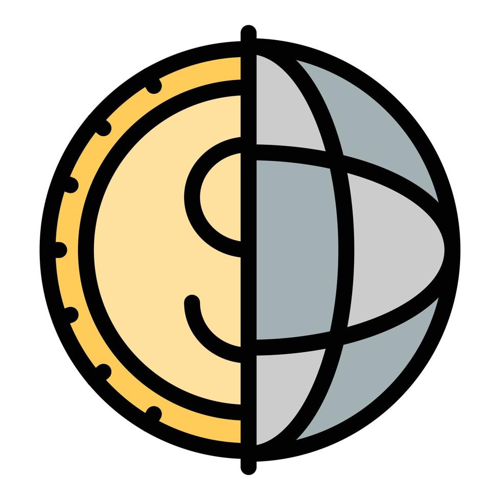 vector de esquema de color de icono de impuesto global