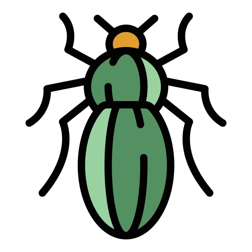 Infection bug icon color outline vector