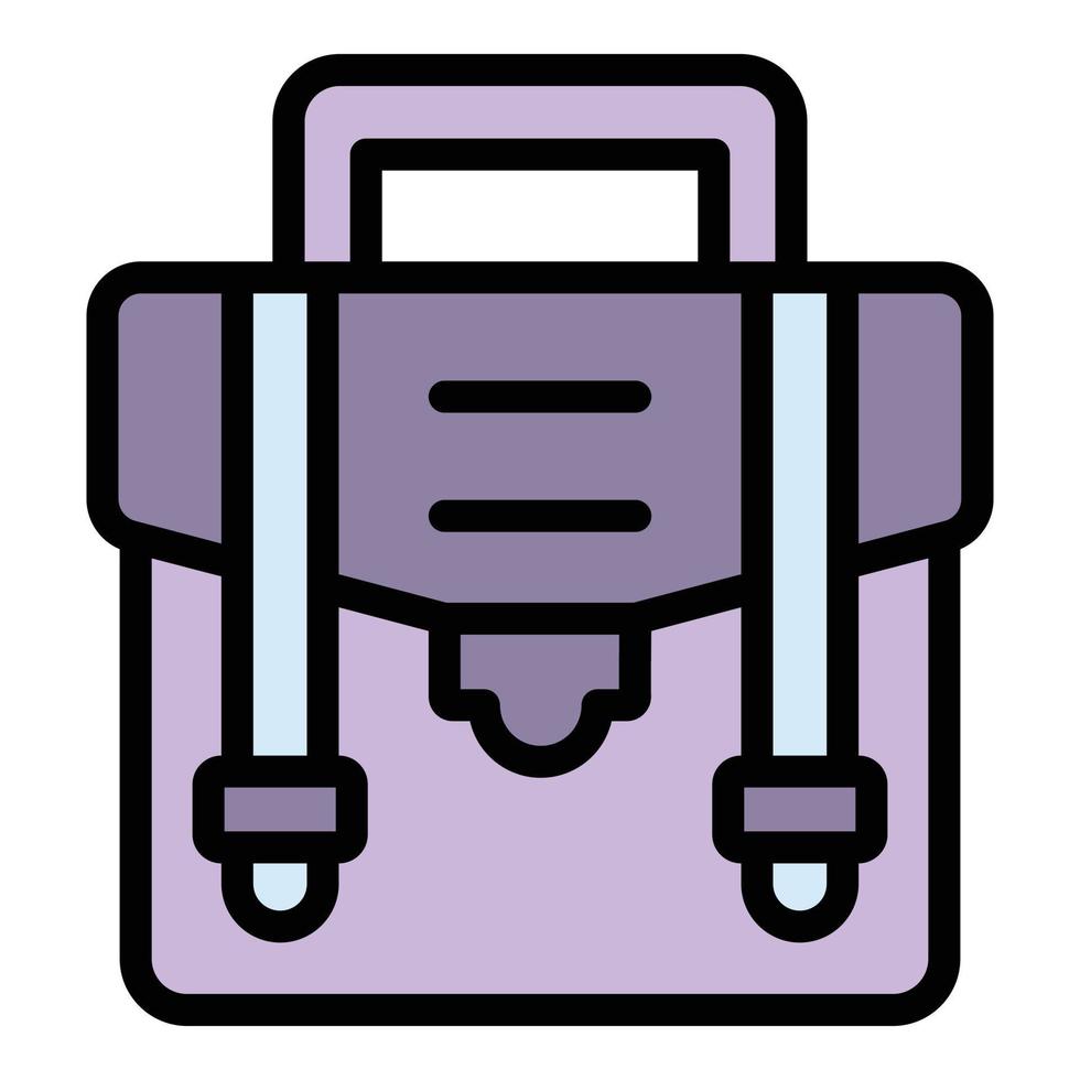 Judge bag icon color outline vector