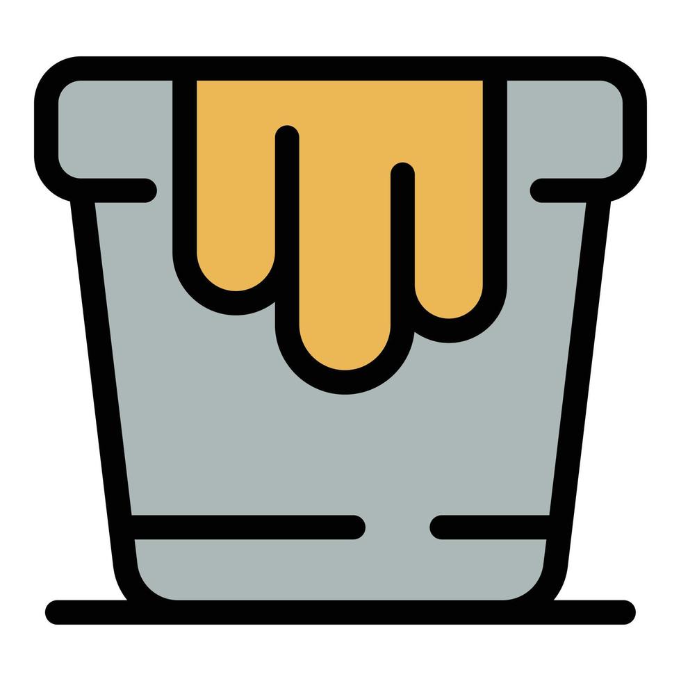 Repairman bucket icon color outline vector