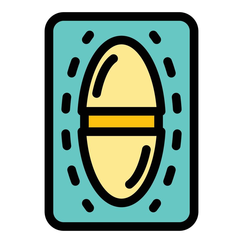 Capsule pill pack icon color outline vector