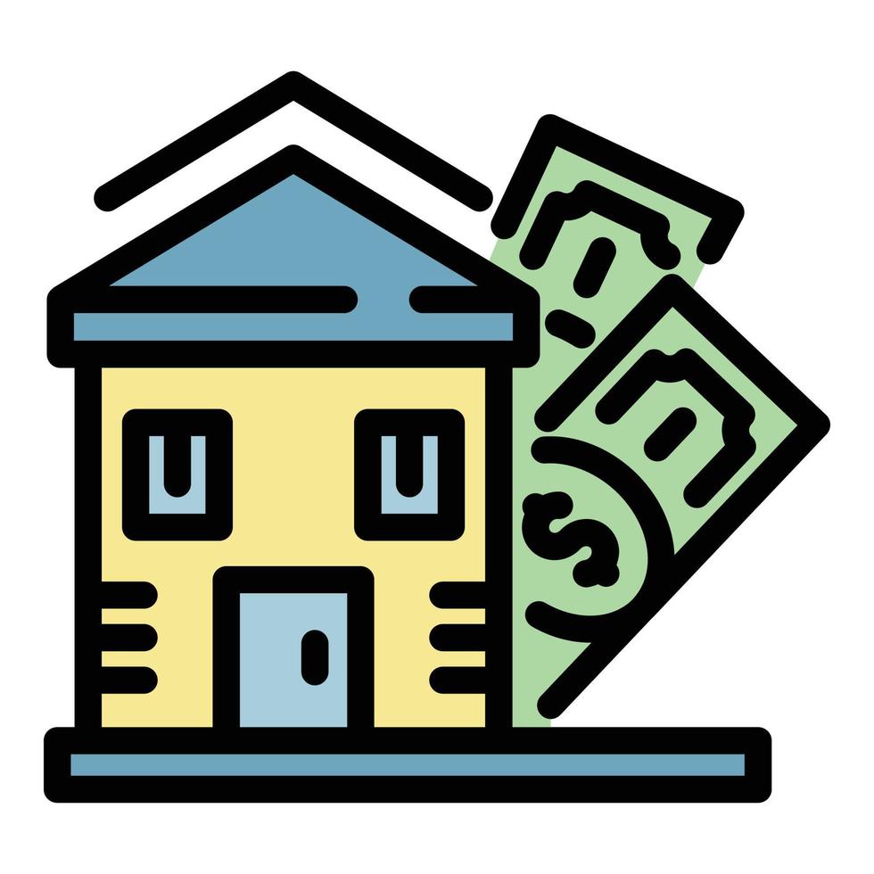 House selling icon color outline vector