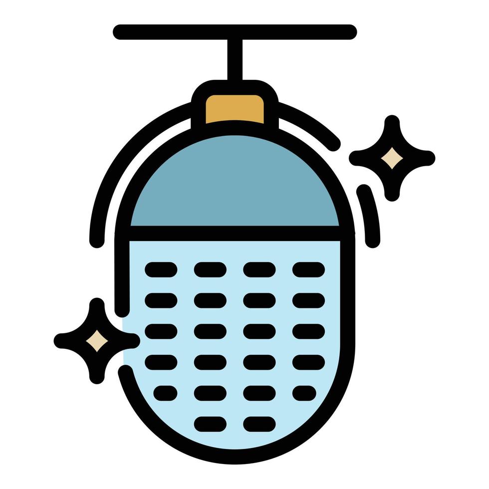 Podcast microphone icon color outline vector