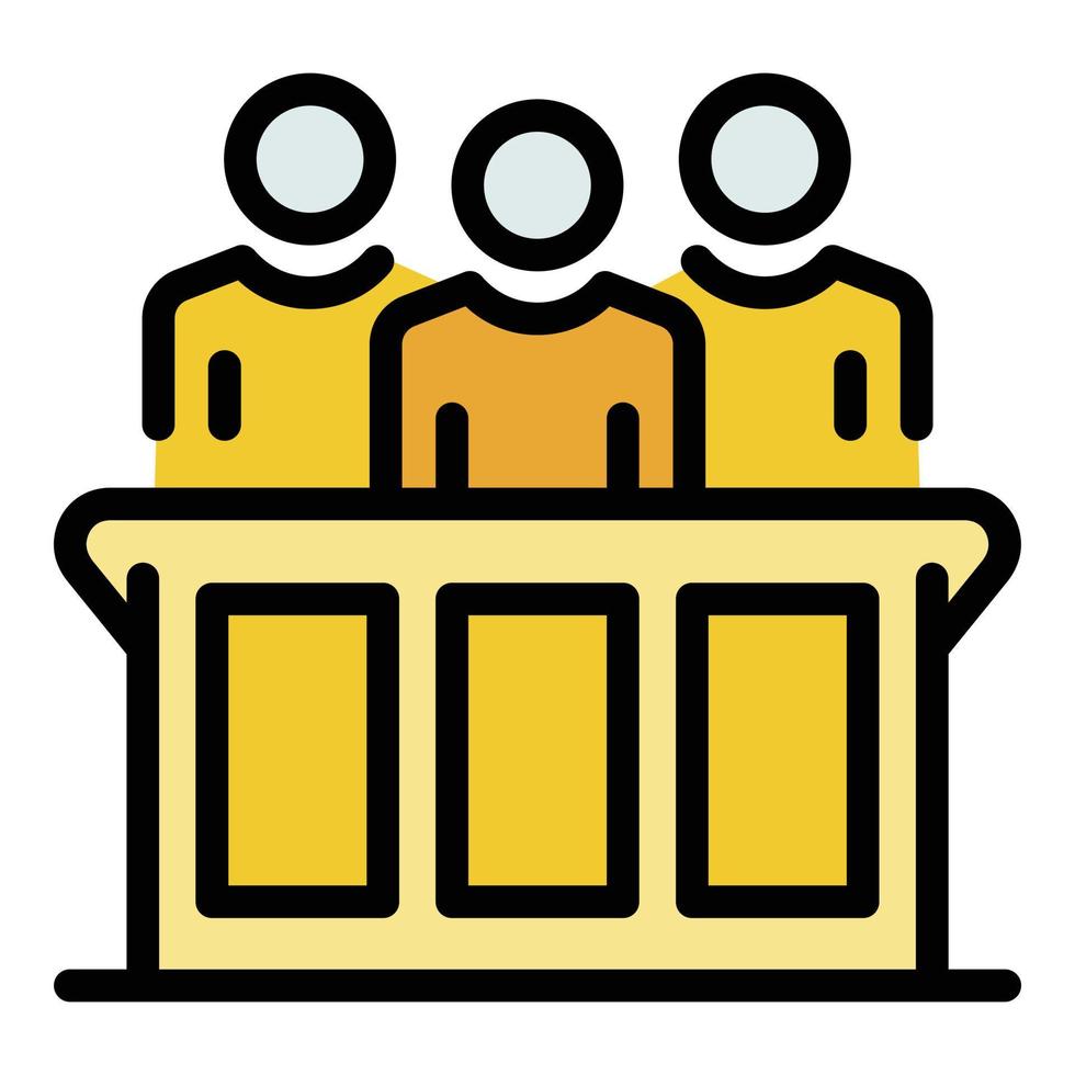 Verdict judgment icon color outline vector
