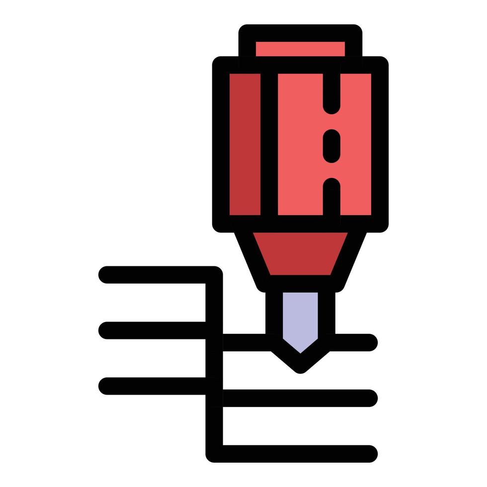 Planer milling machine icon color outline vector