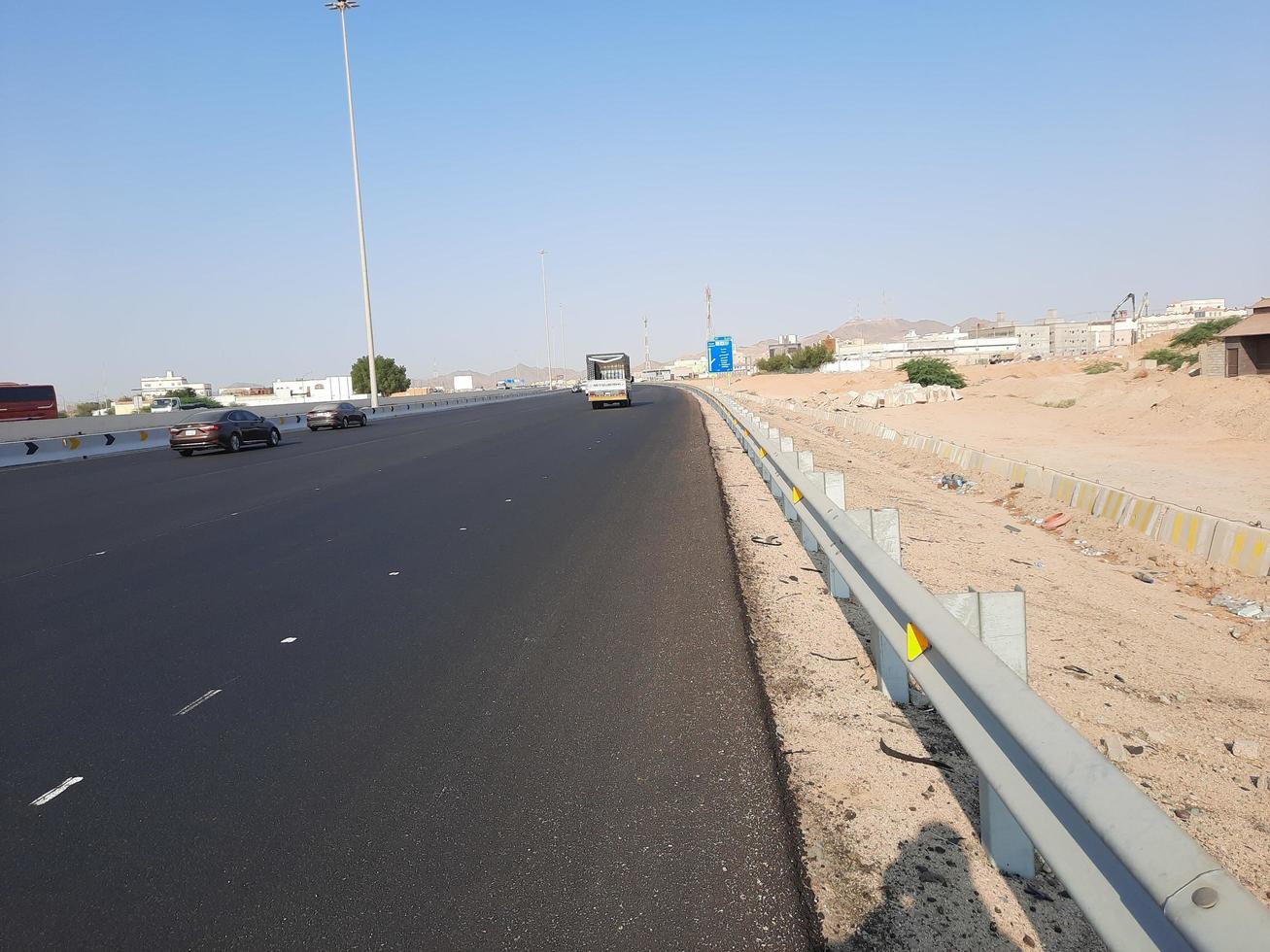 Mecca, Saudi Arabia, Nov 2022 - Beautiful view of Jeddah Makkah highway at daytime in Saudi Arabia. photo