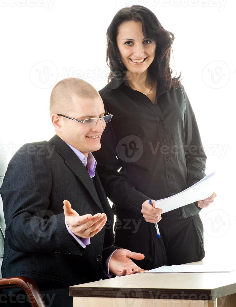 business people on white photo